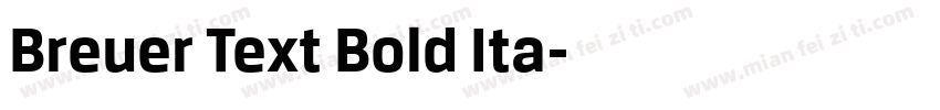Breuer Text Bold Ita字体转换